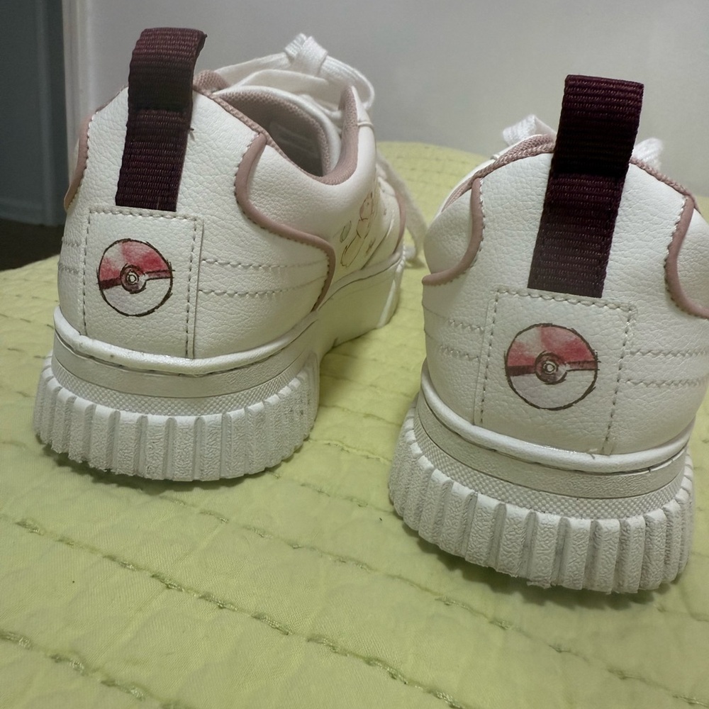 Zara White and Pink Sneakers with Chunky Platform Sole